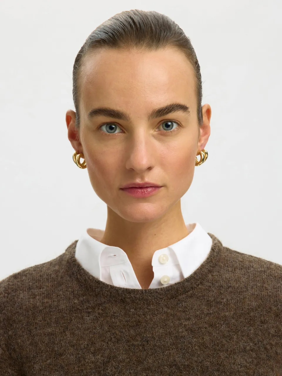 Selected Women gebreide trui met wol - bruin, foto 4