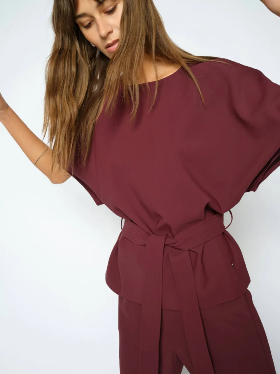 Mos Mosh Mmrikala Miley blouse bordeaux, foto 5