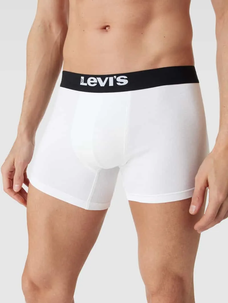 Levi's Boxershort met labeldetail, model 'SOLID BASIC' wit, foto 4