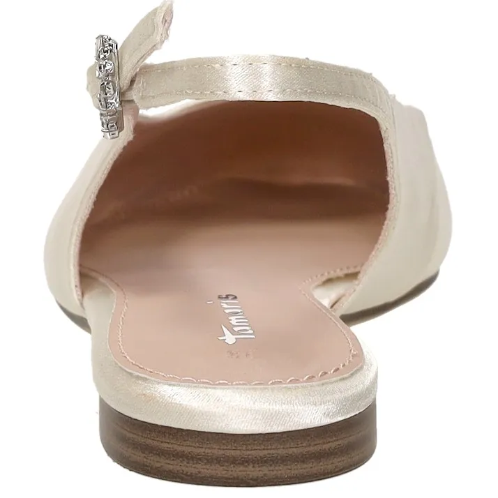 Tamaris slingbacks ballerina's gebroken wit, foto 8