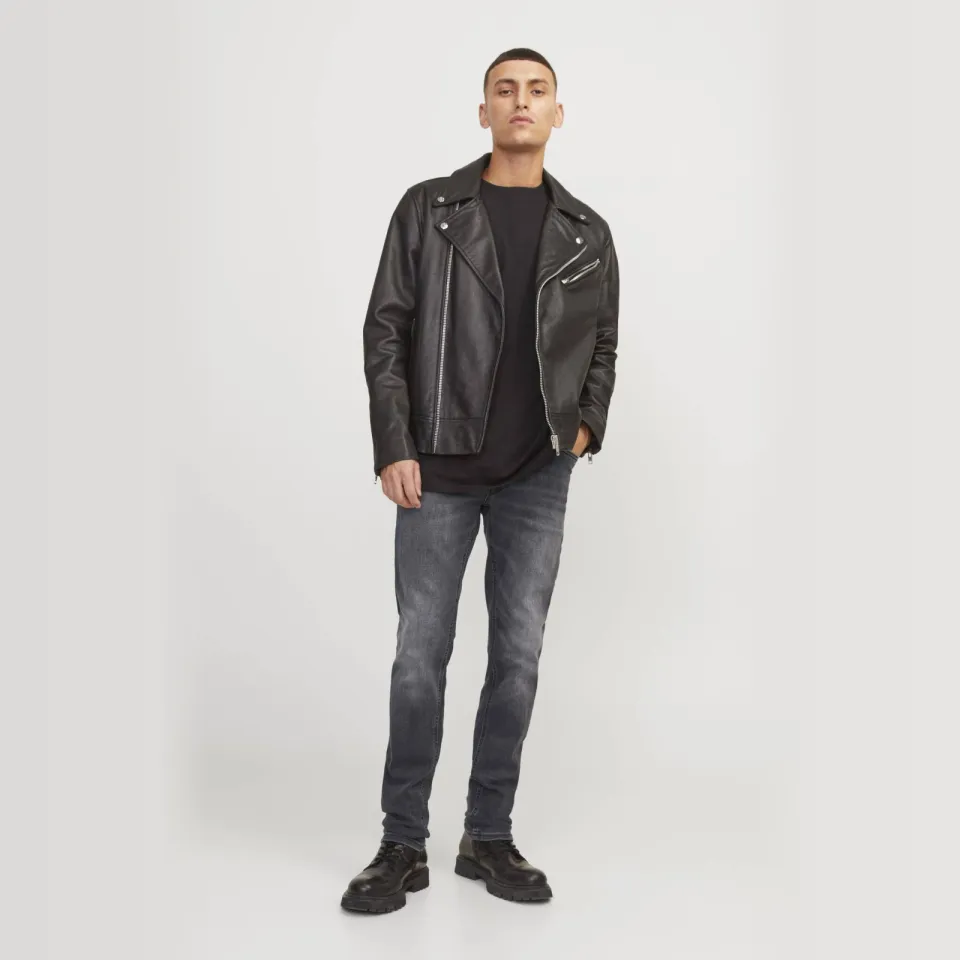 Jack & Jones slim fit jeans - zwart Black Denim