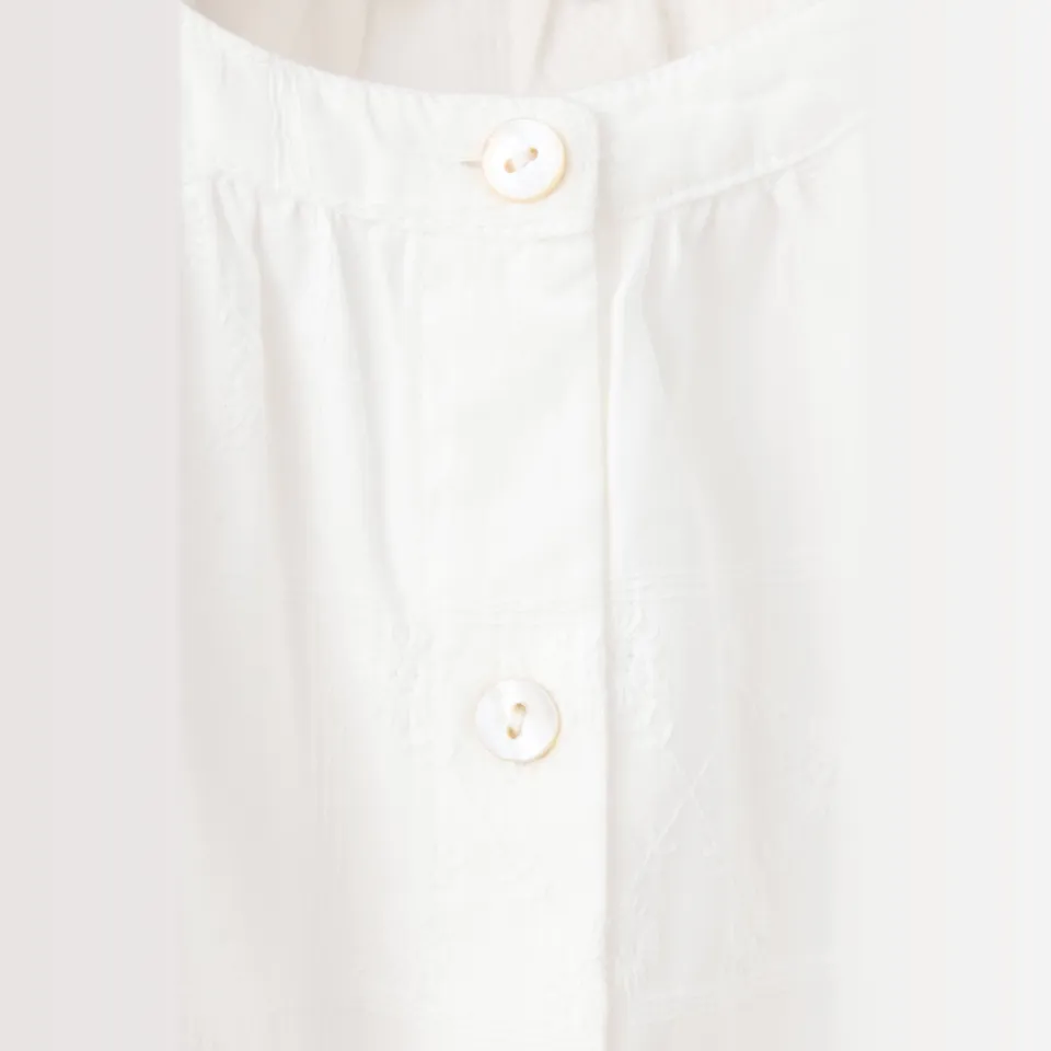 Mango rechtvallende blouse met borduursels wit, foto 5