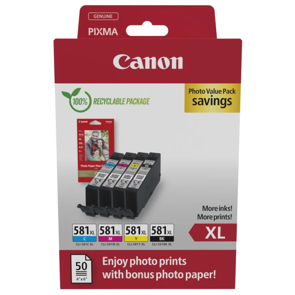 Canon CLI-581XL inktcartridges multipack, foto 2