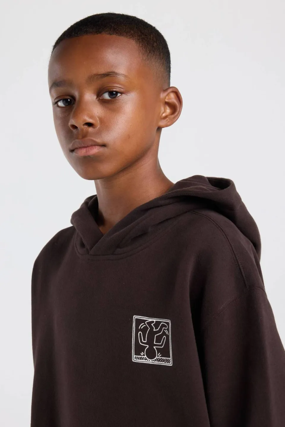 America Today hoodie met backprint - bruin, foto 5