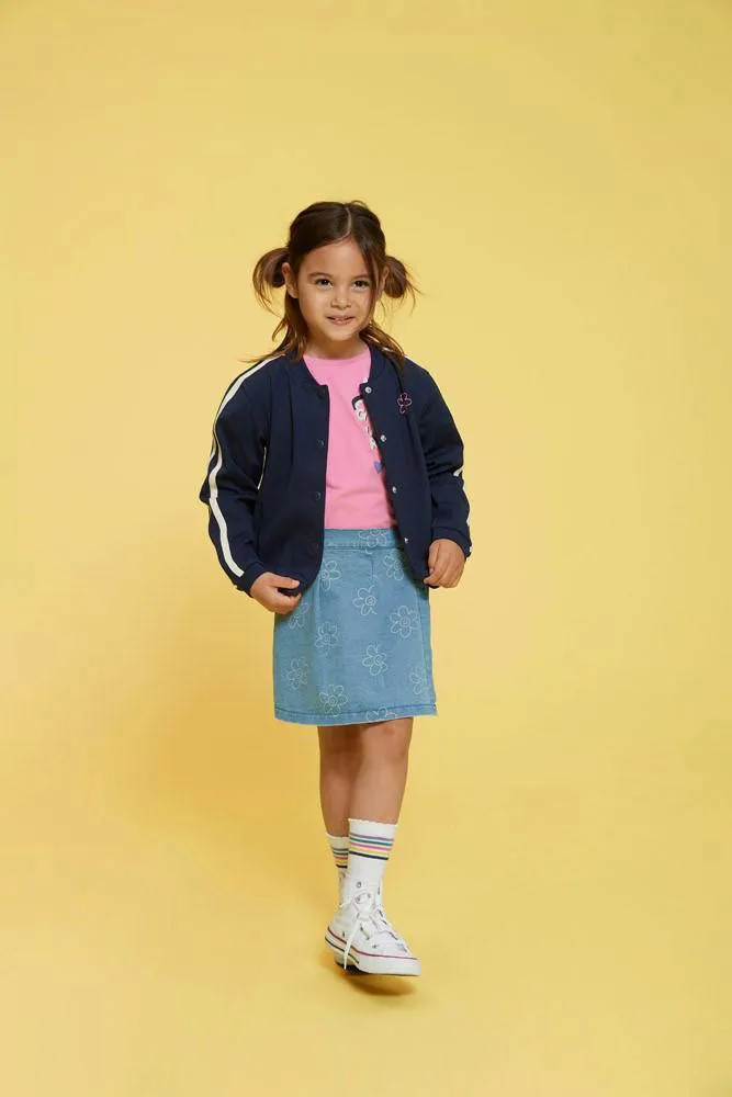 Jubel Rolling into Spring denimskort lichtblauw, foto 5