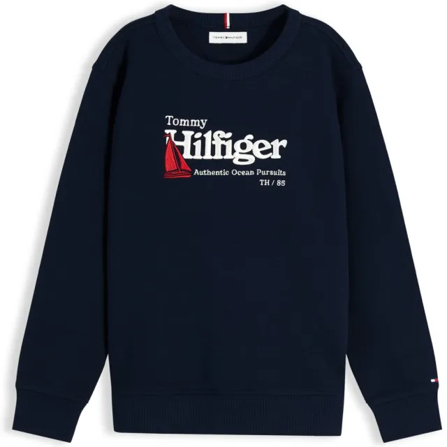 Tommy Hilfiger sweater met logo - donkerblauw