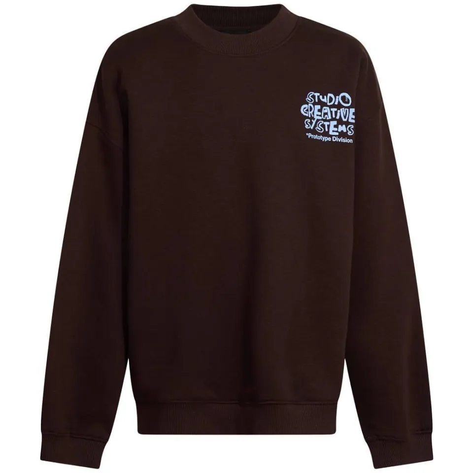 Shoeby sweater met tekst - donkerbruin, foto 2