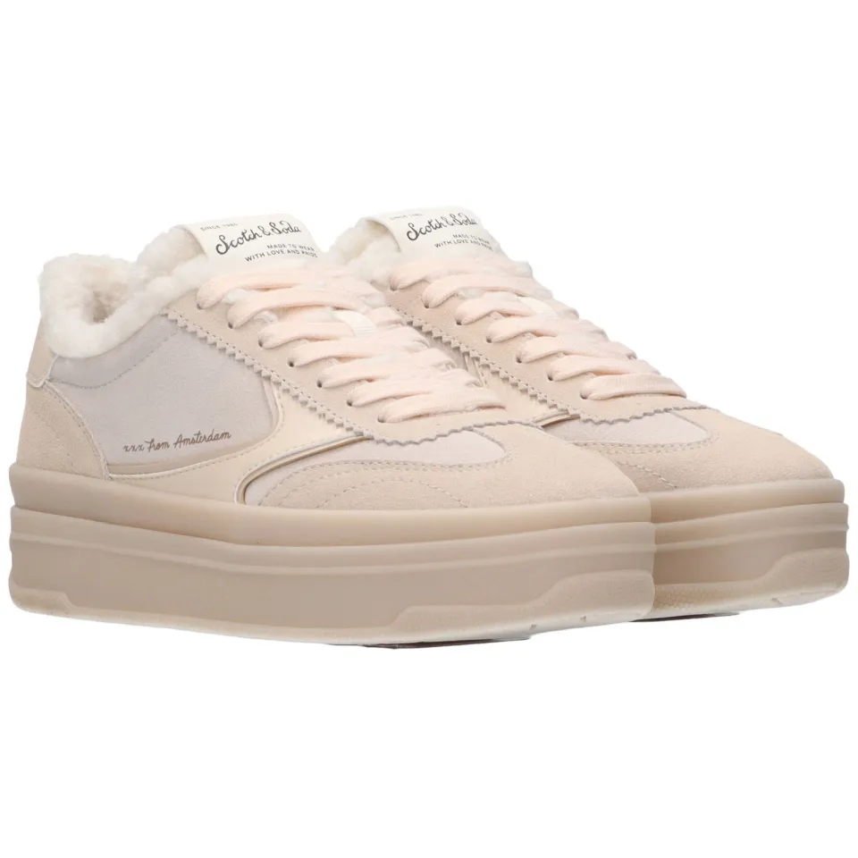 Scotch & Soda Minny suede sneakers crème, foto 3