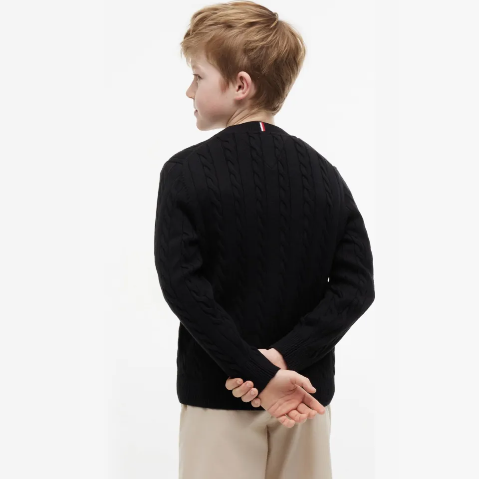 Tommy Hilfiger gebreide trui zwart, foto 3