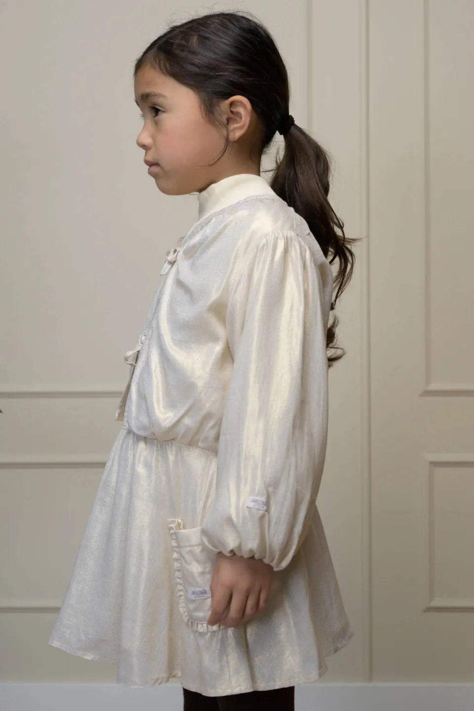 Le Chic korte A-lijn rok goud