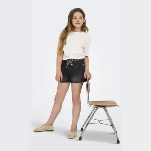 Only Girl denim straight short washed black, foto 4