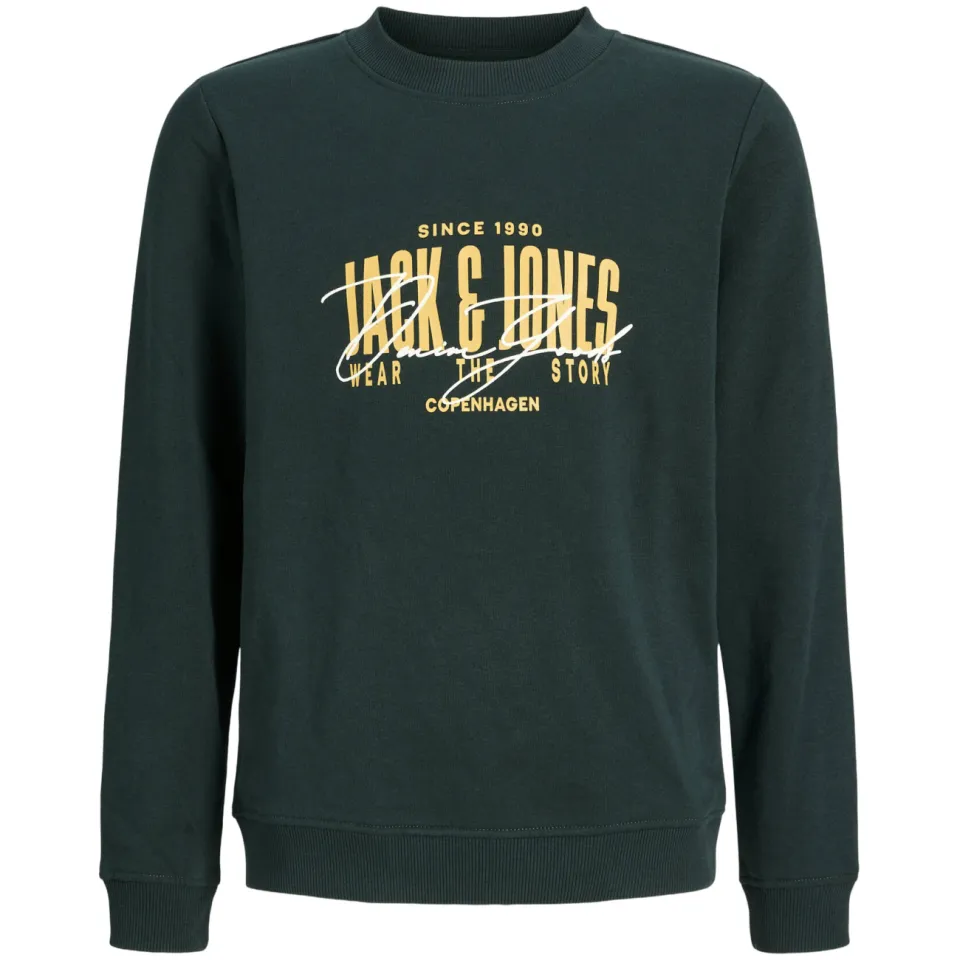 Jack & Jones JUNIOR sweater met logo - donkergroen, foto 2