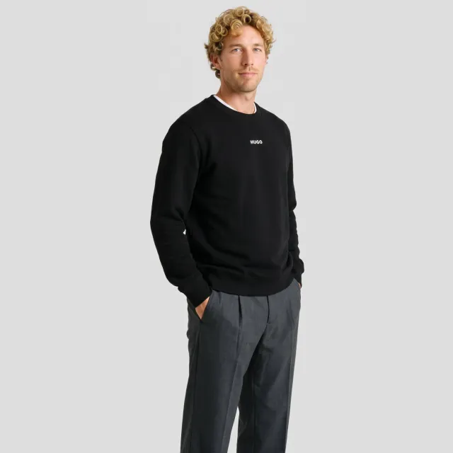 Hugo relaxed fit sweater - zwart
