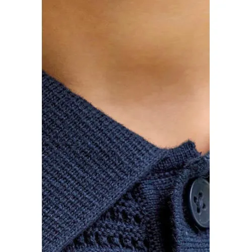 Jack & Jones JUNIOR gestreepte polo donkerblauw gebreid donkerblauw/blauw/groen, foto 5