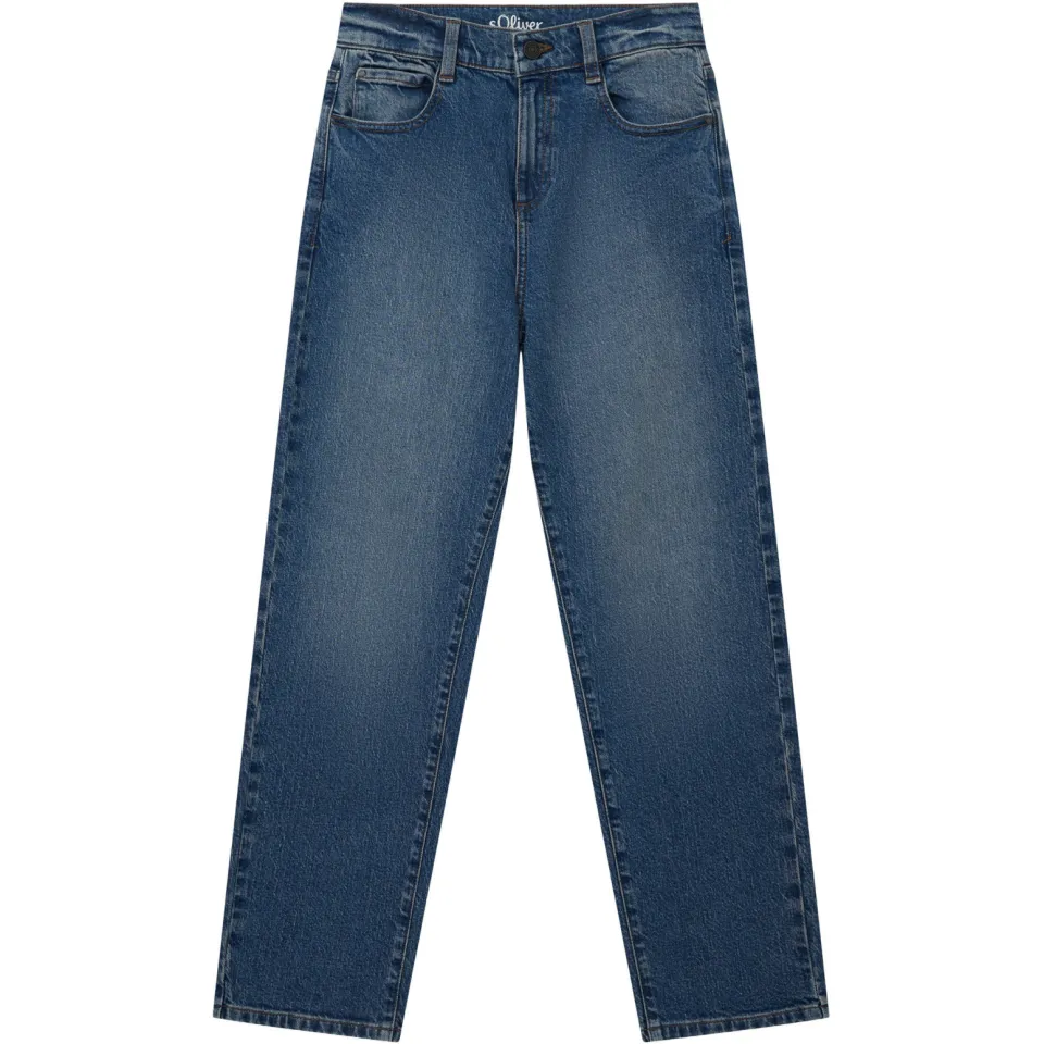 S.Oliver tapered jeans - donkerblauw, foto 2