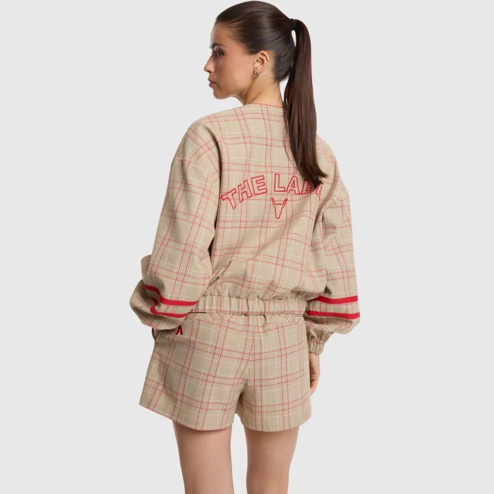 Alix The Label geruite casual short beige, foto 5