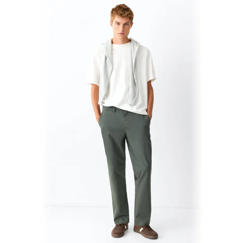 Mango Teen chino groen