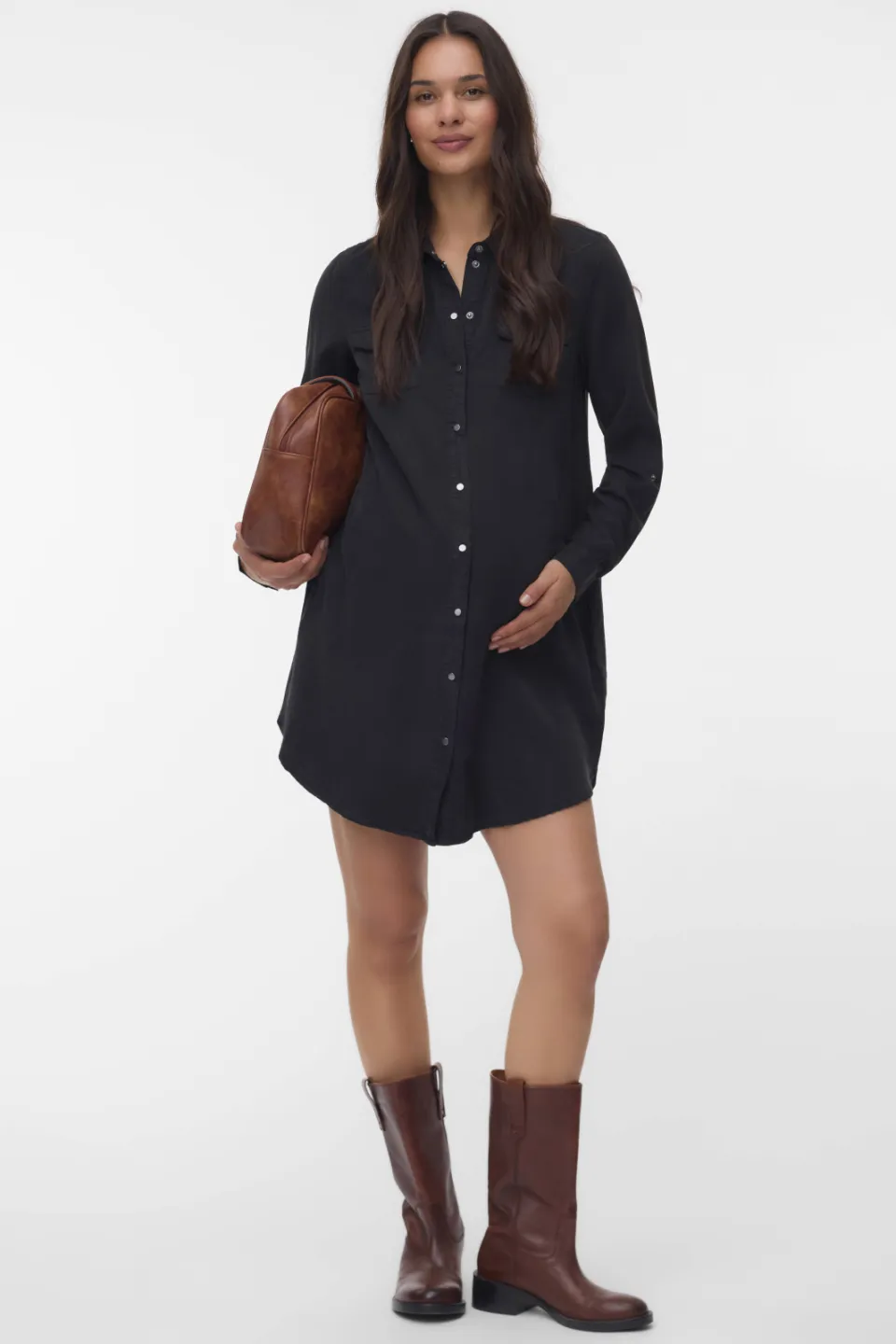 Vero Moda Maternity zwangerschapsjurk zwart, foto 3