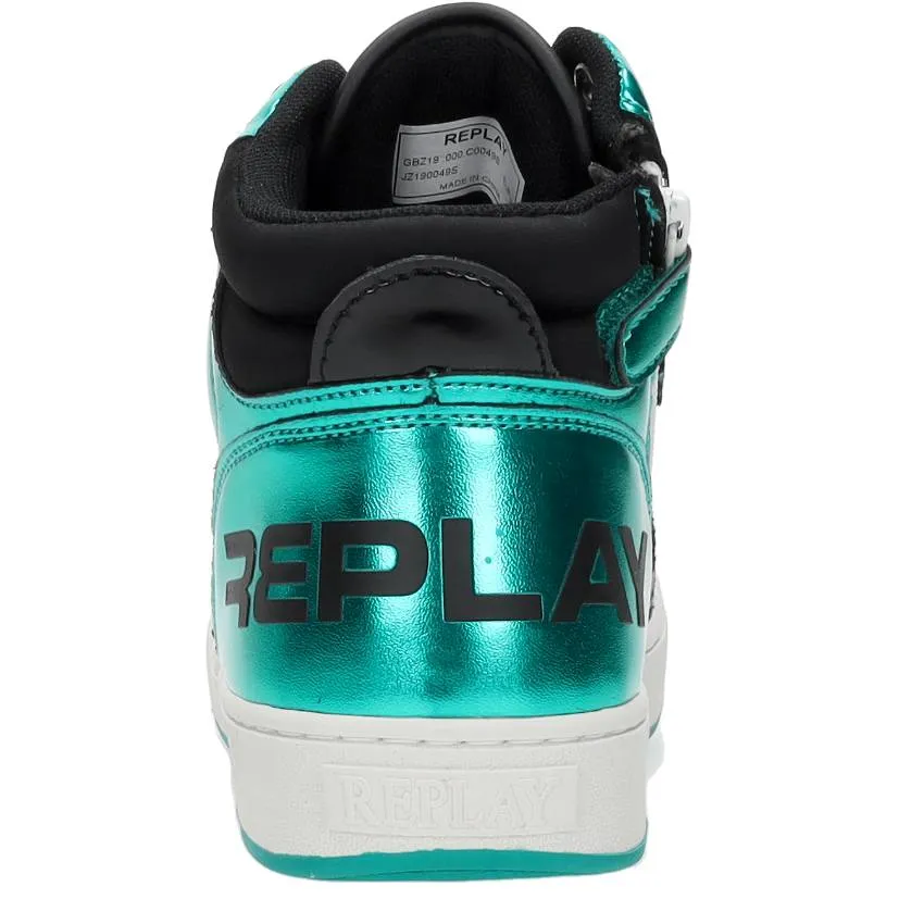 Replay Cobra 7CC hoge sneakers groen, foto 4