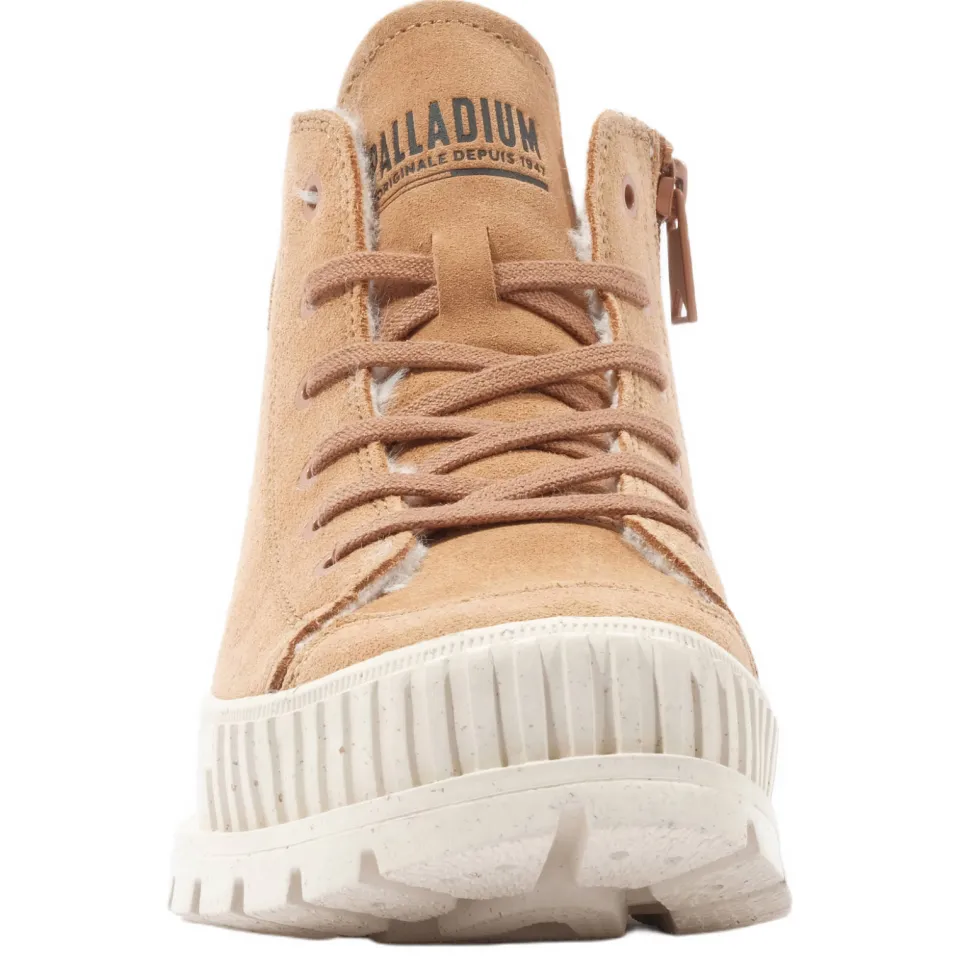 Palladium PALLASHOCK ZIP WARM suède sneakers met profielzool - cognac, foto 2