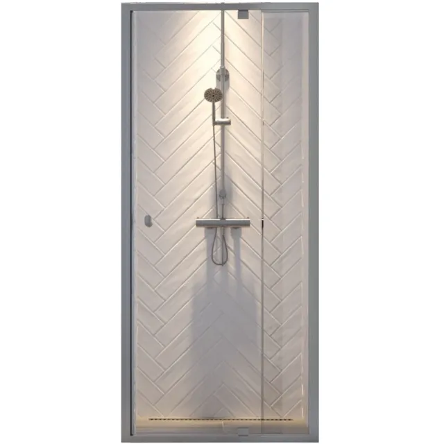 Sealskin Nisdeur Sealskin Hooked Omkeerbaar Ruime Verstelbaarheid 90x200 cm Zilver