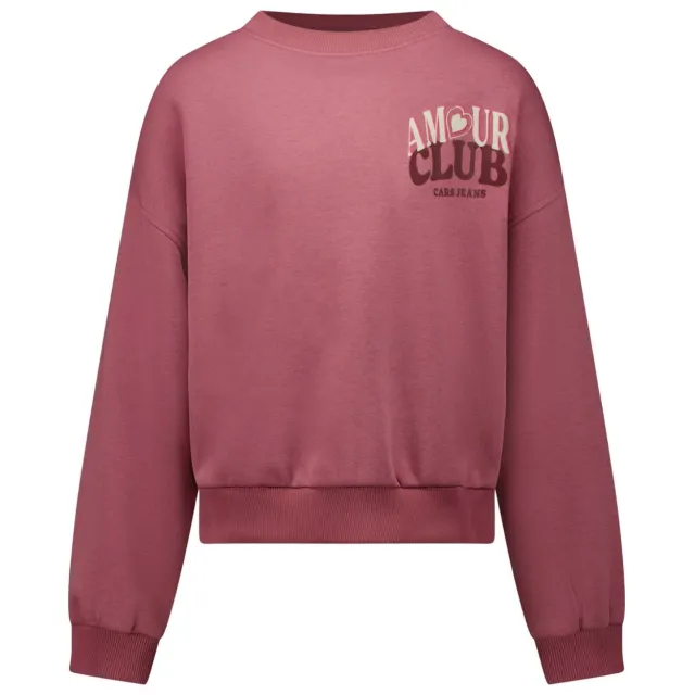Cars sweater met backprint - oudroze/ecru