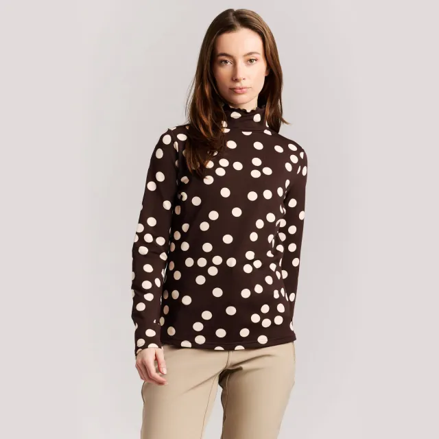 Protest PRTRuthie sweater met stippen - bruin/ecru, foto 2
