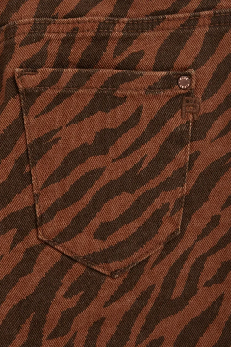 WE Fashion wide leg jeans met zebraprint - bruin, foto 5