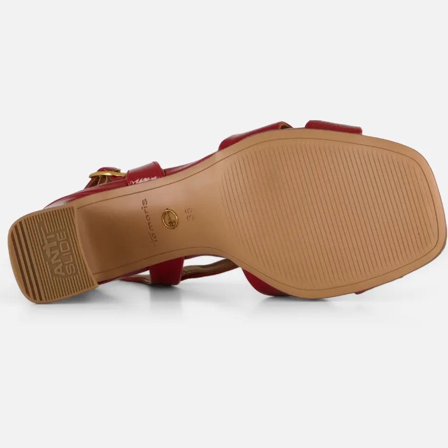Tamaris hak sandalen rood, foto 5