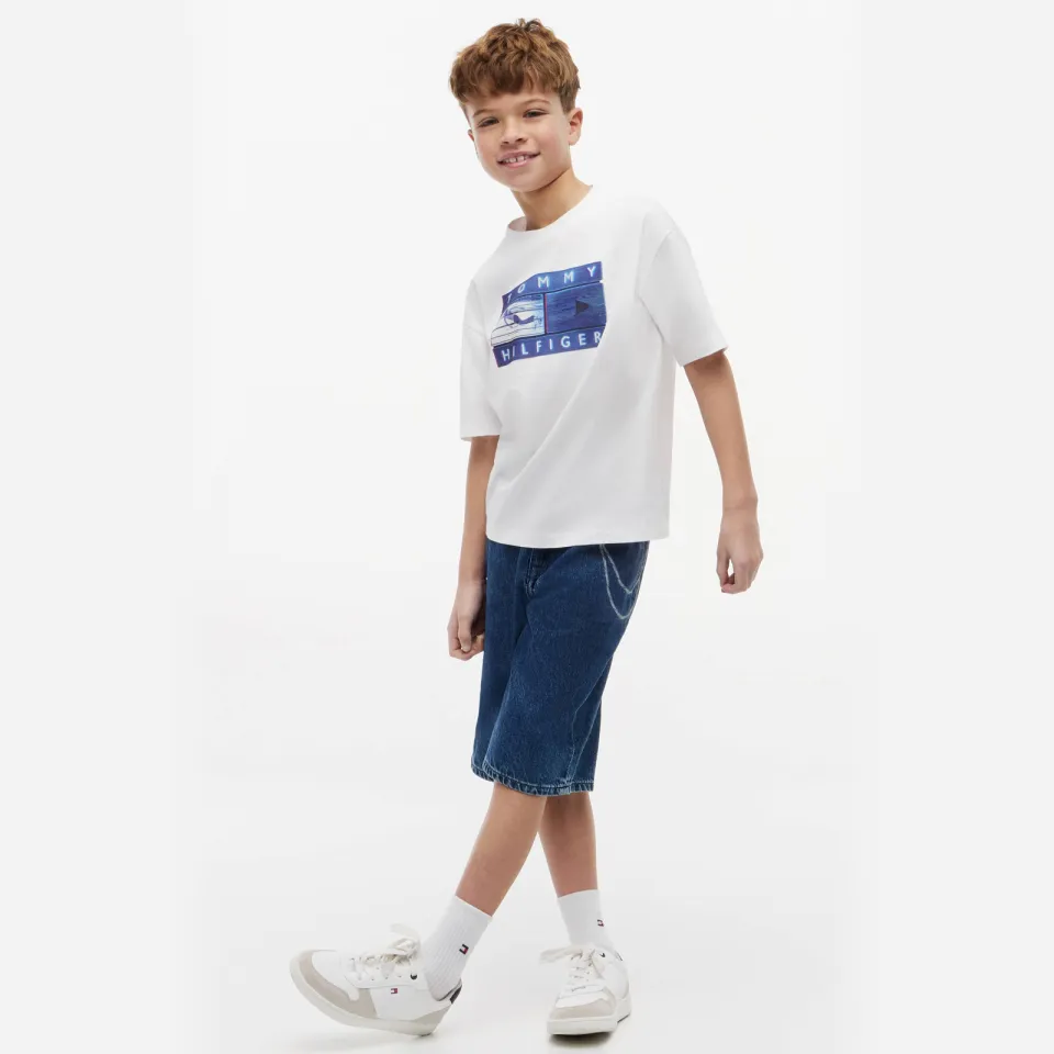 Tommy Hilfiger t-shirt met logo wit, foto 3