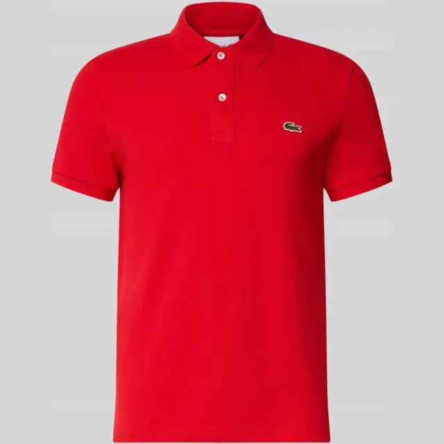 Lacoste slim fit poloshirt van puur katoen rood, foto 2