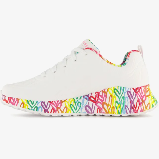 Skechers Uno Lite dames sneakers wit