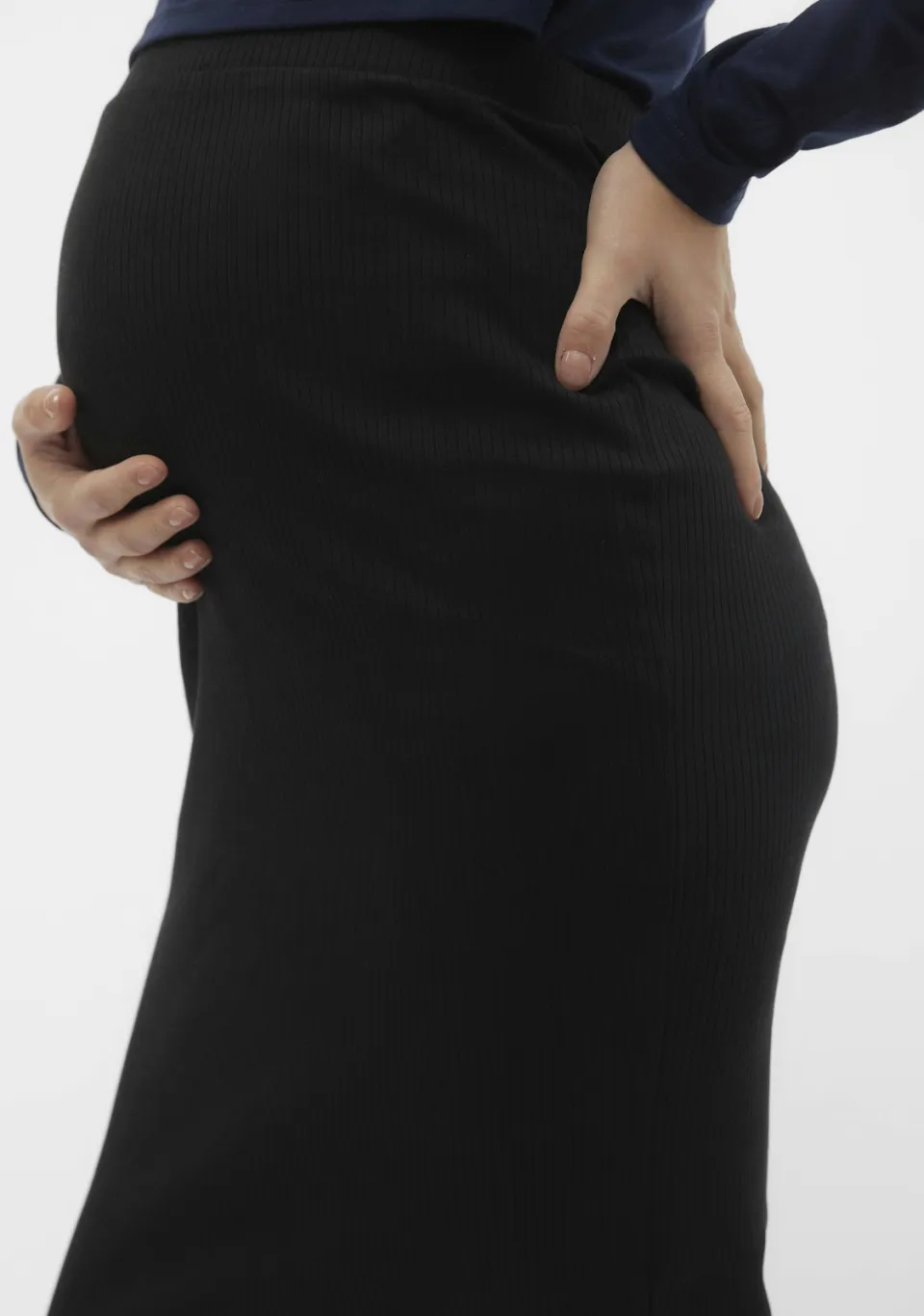 Vero Moda Maternity ribgebreide zwangerschapsrok VMMLAVENDER zwart, foto 6