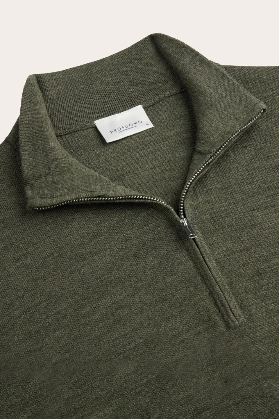 Profuomo wollen regular fit gebreide trui - donkergroen, foto 8