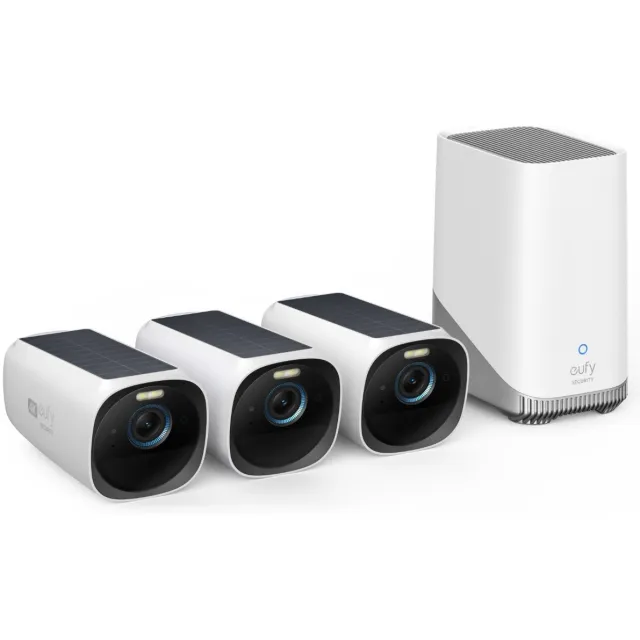 Eufy EufyCam 3 3-pack + HomeBase 3 IP-camera Zwart