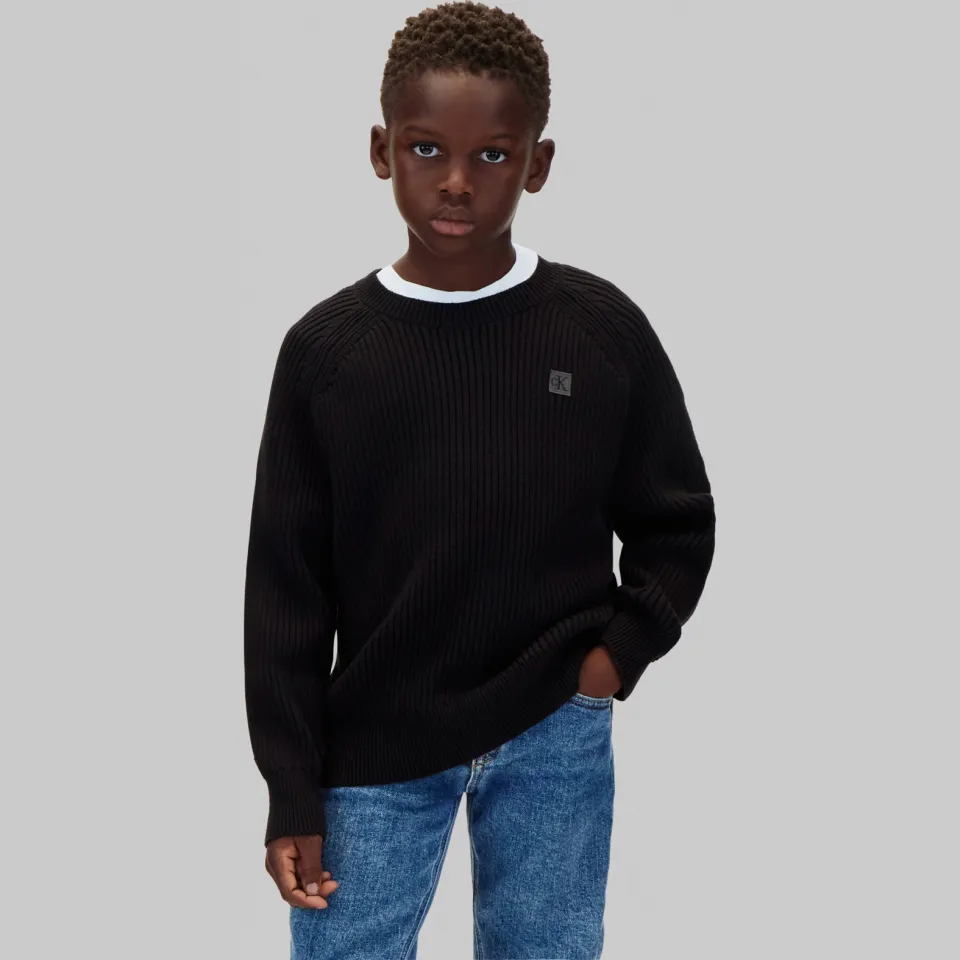 Calvin Klein gebreide sweater - zwart, foto 4