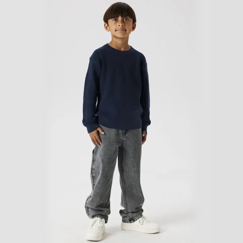 NAME IT KIDS straight fit jeans medium grey denim
