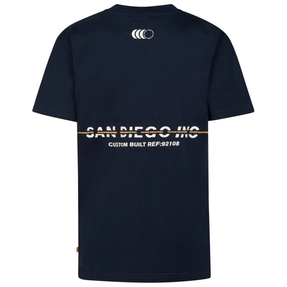 Petrol Industries T-shirt met backprint donkerblauw, foto 3