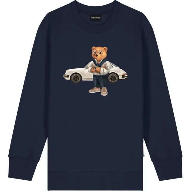 Baron Filou Honeygang sweater met print - marineblauw