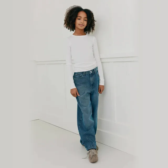 Sofie Schnoor girls relaxed fit jeans Medium blue denim