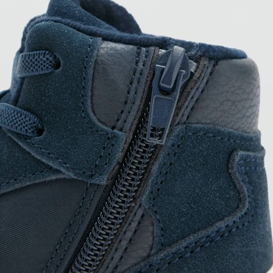 Mango Kids leren enkelboots met profielzool - donkerblauw, foto 6