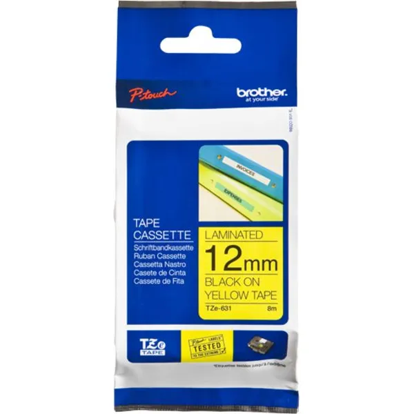 Brother TZe-631 Tape Zwart op geel (12 mm), foto 2