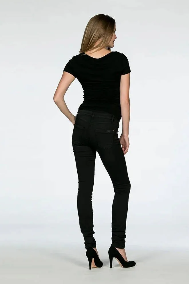 LOVE2WAIT high waist zwangerschaps skinny jeans black denim, foto 3