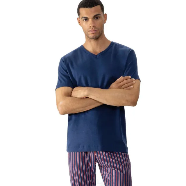 Mey pyjamatop Solid Night donkerblauw