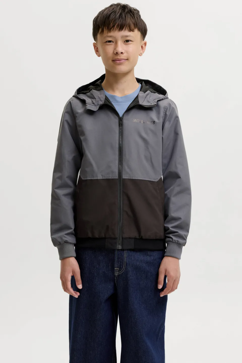 Jack & Jones junior tussenjas antraciet