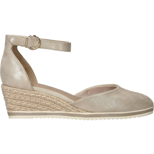 Tamaris espadrille sandaal goudkleur