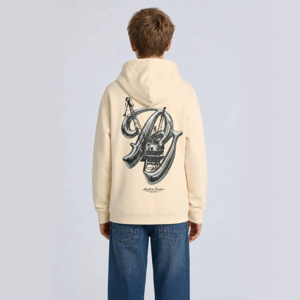Petrol Industries hoodie met backprint - crème, foto 7