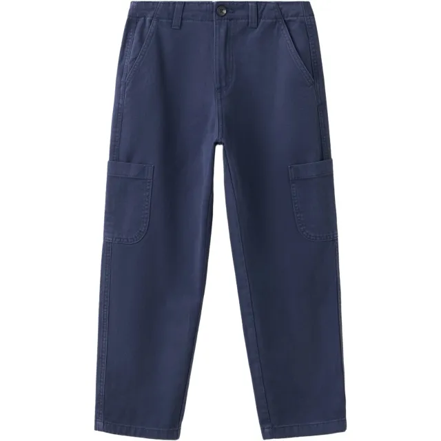 Mango Kids baggy cargo jeans - donkerblauw