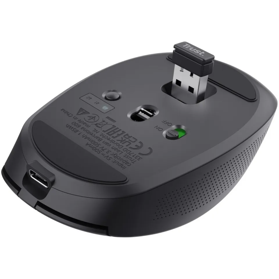 Trust Ozaa compact draadloze muis zwart, foto 3