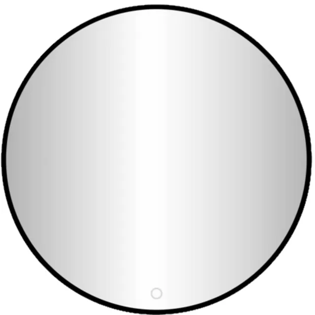 Best Design Badkamerspiegel Best Design Venetie Nero LED Verlichting 60x60 cm Rond Mat Zwart